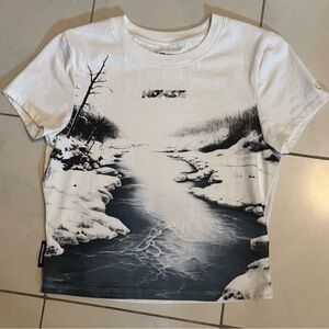 White and Black Graphic Kids T-Shirt